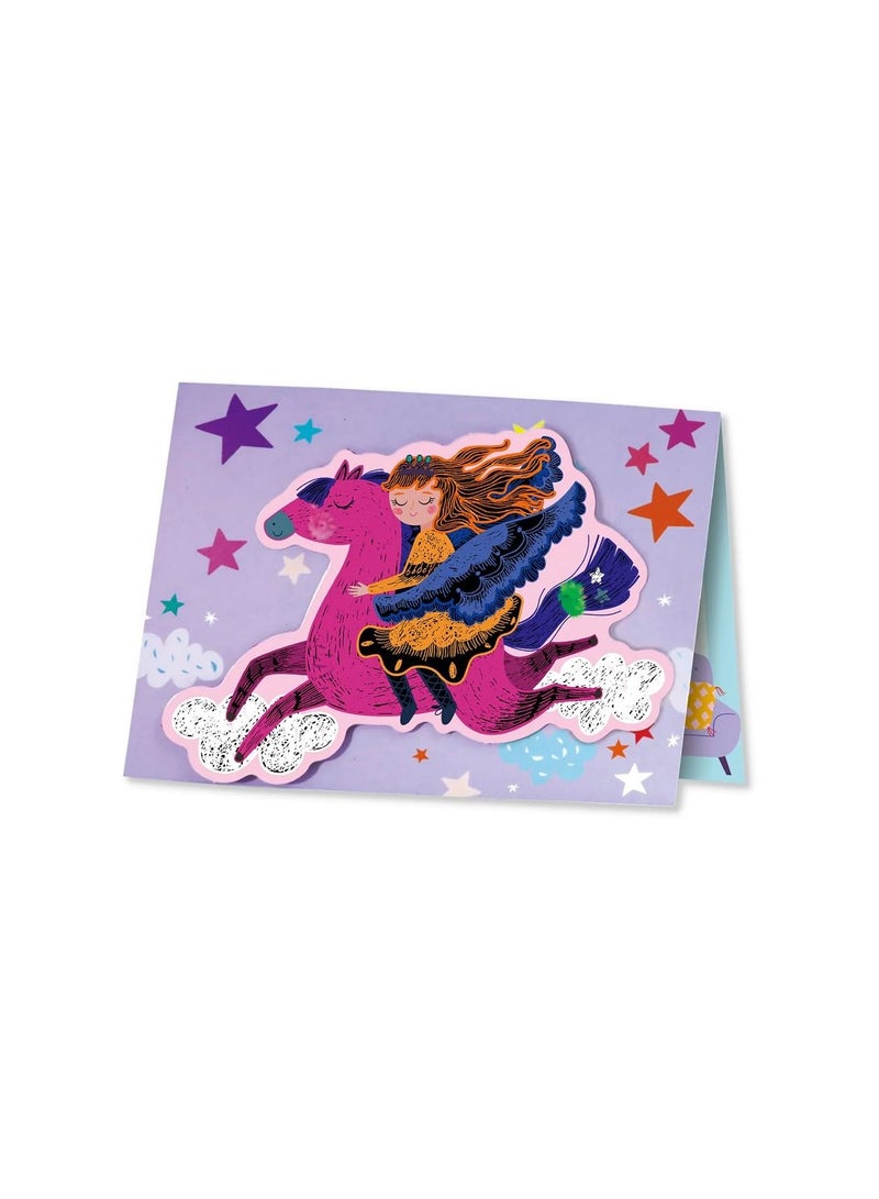 Avenir Scratch - Princesses | Arts & Crafts, Greeting Cards Set | Make Beautiful Greetings Cards | Scratch Art 3+ - Image 3