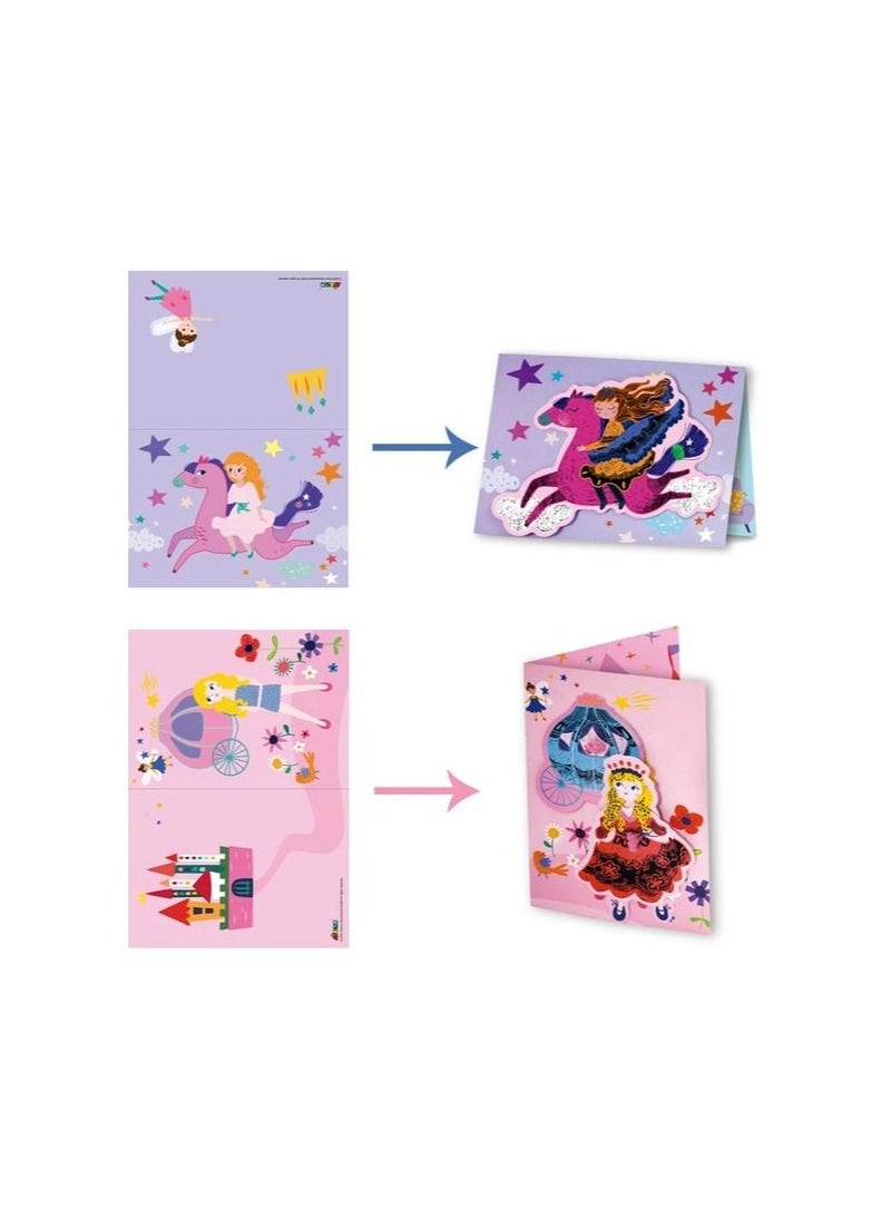 Avenir Scratch - Princesses | Arts & Crafts, Greeting Cards Set | Make Beautiful Greetings Cards | Scratch Art 3+ - Image 5