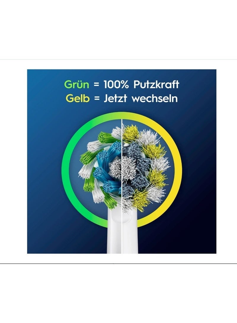 Oral-B Pro Cross Action Electric Toothbrush Head, X-Shape and Angled Bristles for Deeper Plaque Removal, Pack of 4 Toothbrush Heads, Black - Image 3