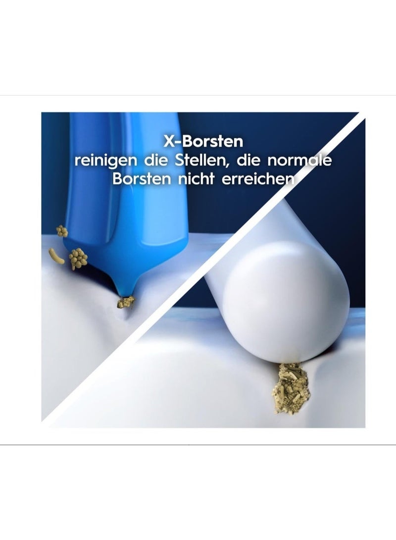 Oral-B Pro Cross Action Electric Toothbrush Head, X-Shape and Angled Bristles for Deeper Plaque Removal, Pack of 4 Toothbrush Heads, Black - Image 4