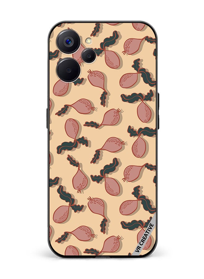 VR CREATIVE Protective Case Cover For Realme 10 5G Beetroot Vegetable Vector Seamless Pattern Design Multicolour - Image 1