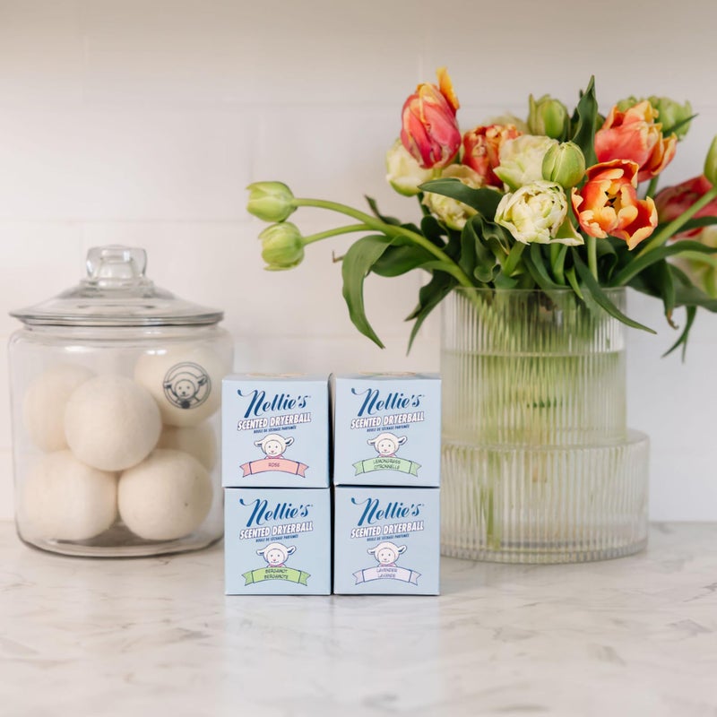 Nellie's Scented Wool Dryerball - Lemongrass Scented - Made with 100% Pure New Zealand Wool and Lasts Approximately 50 Drying Loads - Silent in Your Dryer! - Image 4