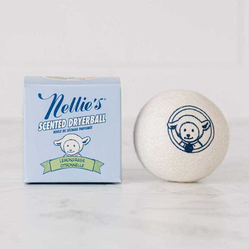 Nellie's Scented Wool Dryerball - Lemongrass Scented - Made with 100% Pure New Zealand Wool and Lasts Approximately 50 Drying Loads - Silent in Your Dryer! - Image 3