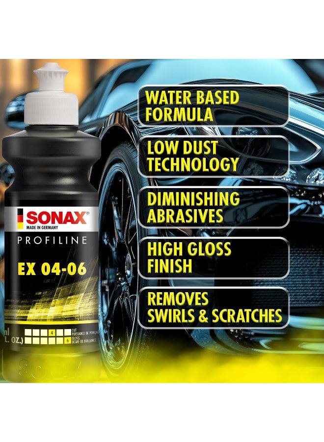 SONAX SONAX Profiline EX 04-06 â€“250mL Professional Grade Silicone-Free High-Gloss Polish for Single-Stage Correction for Light Paint Defects and Finishing â€“ Removes P2000 Grit Sanding Marks - Image 5