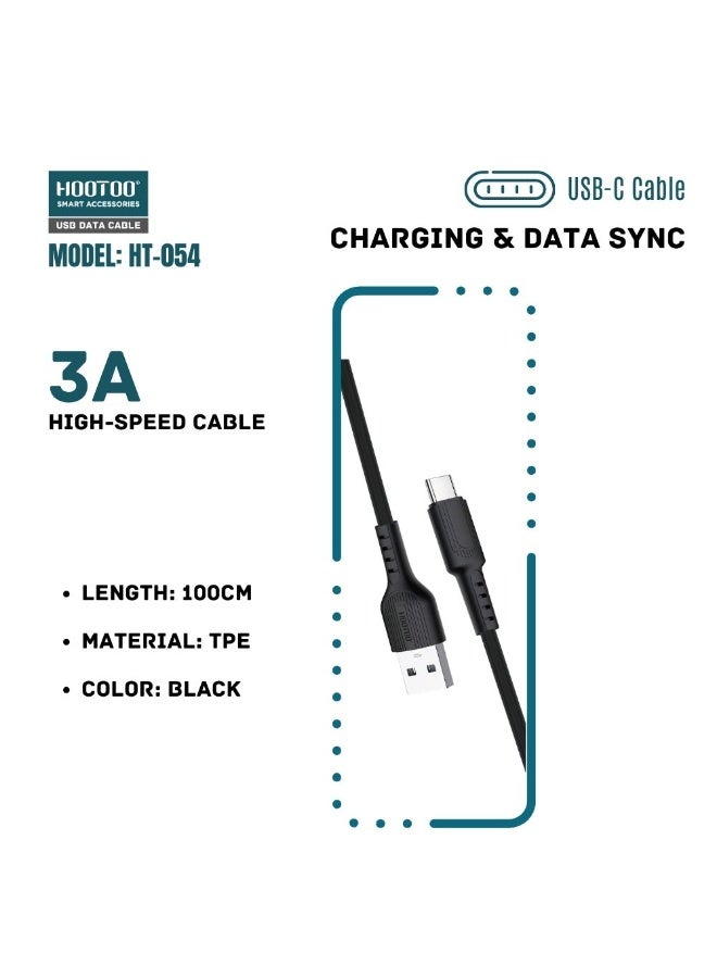 هوتو شاحن تايب سي من هوتو. سلك شاحن تايب سي مضفر بطول 1 متر. سلك تايب سي يدعم هذا الكابل قوة شحن تصل إلى 3 أمبير. صُمم ليجمع بين المتانة والأداء العالي للاستخدام اليومي - Image 2