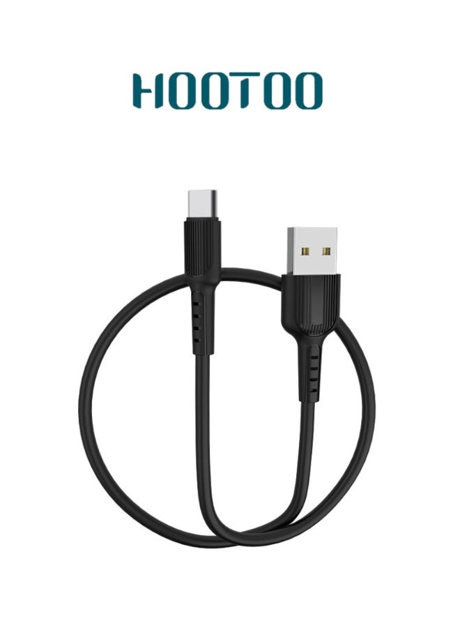 هوتو شاحن تايب سي من هوتو. سلك شاحن تايب سي مضفر بطول 1 متر. سلك تايب سي يدعم هذا الكابل قوة شحن تصل إلى 3 أمبير. صُمم ليجمع بين المتانة والأداء العالي للاستخدام اليومي - Image 1