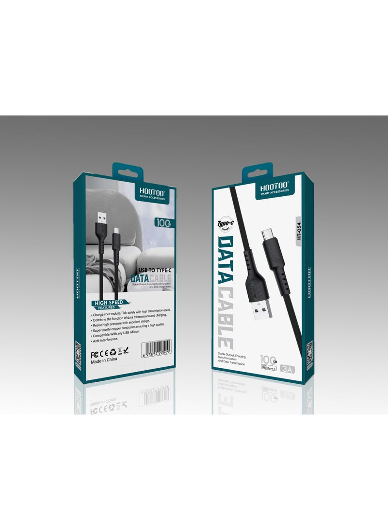 هوتو شاحن تايب سي من هوتو. سلك شاحن تايب سي مضفر بطول 1 متر. سلك تايب سي يدعم هذا الكابل قوة شحن تصل إلى 3 أمبير. صُمم ليجمع بين المتانة والأداء العالي للاستخدام اليومي - Image 3