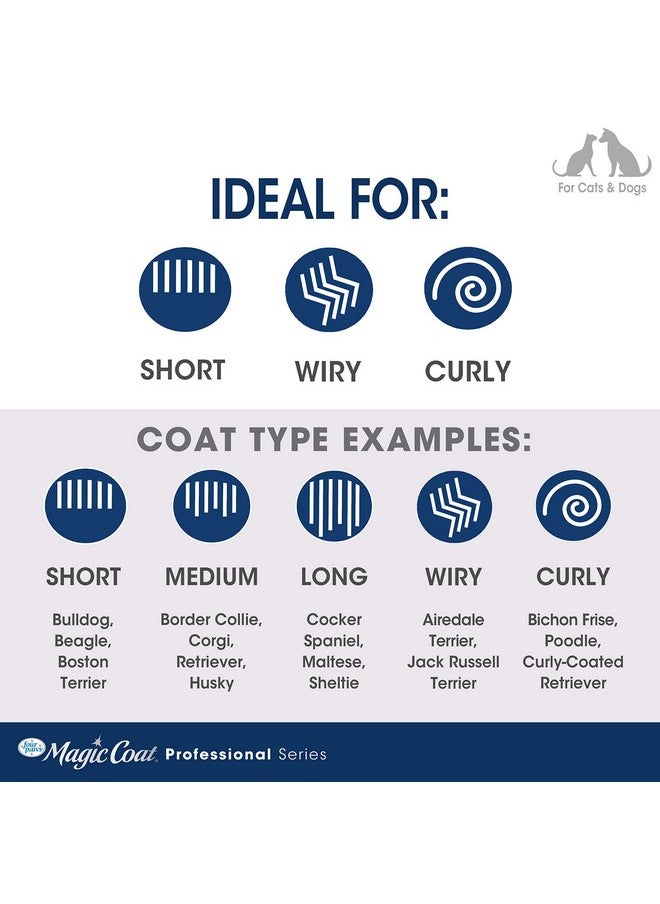 فور باوز فرشاة العناية الاحترافية من سلسلة Four Paws Magic Coat للكلاب والقطط، فرشاة كاري مزدوجة الجوانب، تساعد على التحكم في الروائح، وتحفز الزيوت الطبيعية للفراء، مثالية للفراء القصير والمجعد والخشن  - Image 4