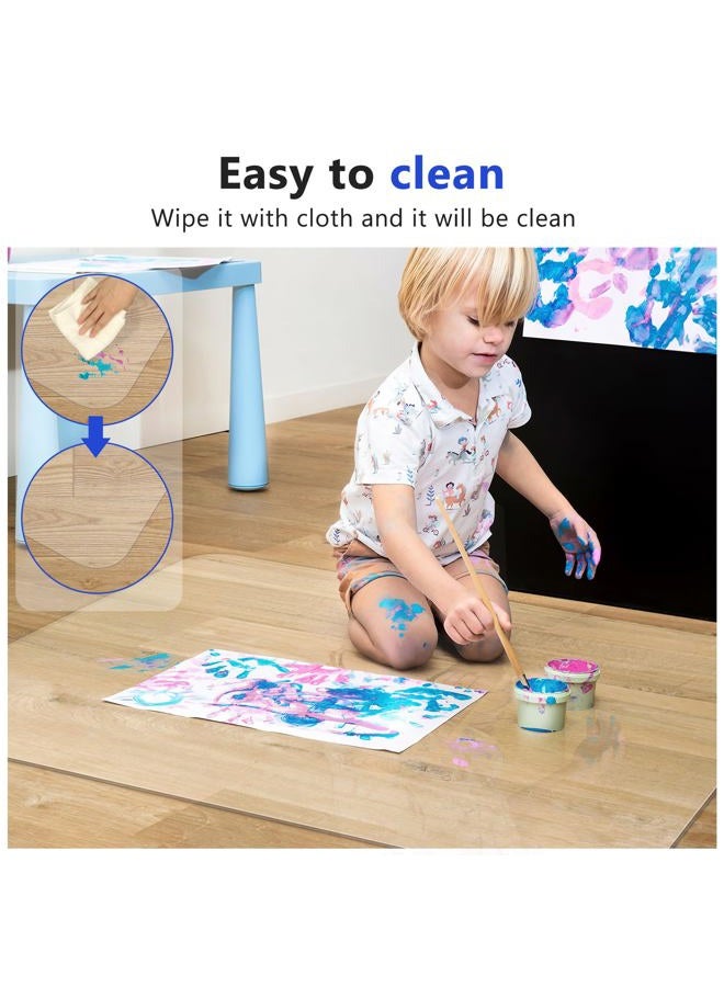 LeapYouth Premium Office Chair Mat for Hard Wood Floors,36 x 48 inches, Clear Floor Protectors for Rolling Chairs,Easy Glide Hard Floor Mat for Home Office Computer Desk - Image 4