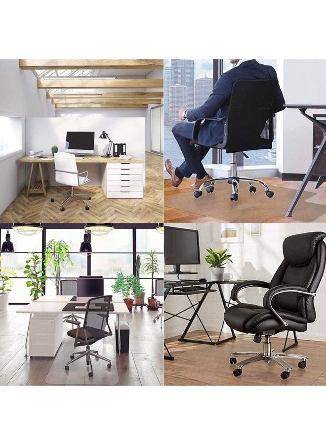 LeapYouth Premium Office Chair Mat for Hard Wood Floors,36 x 48 inches, Clear Floor Protectors for Rolling Chairs,Easy Glide Hard Floor Mat for Home Office Computer Desk - Image 2