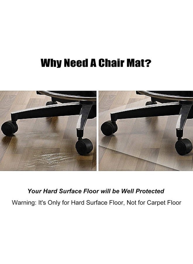 LeapYouth Premium Office Chair Mat for Hard Wood Floors,36 x 48 inches, Clear Floor Protectors for Rolling Chairs,Easy Glide Hard Floor Mat for Home Office Computer Desk - Image 3