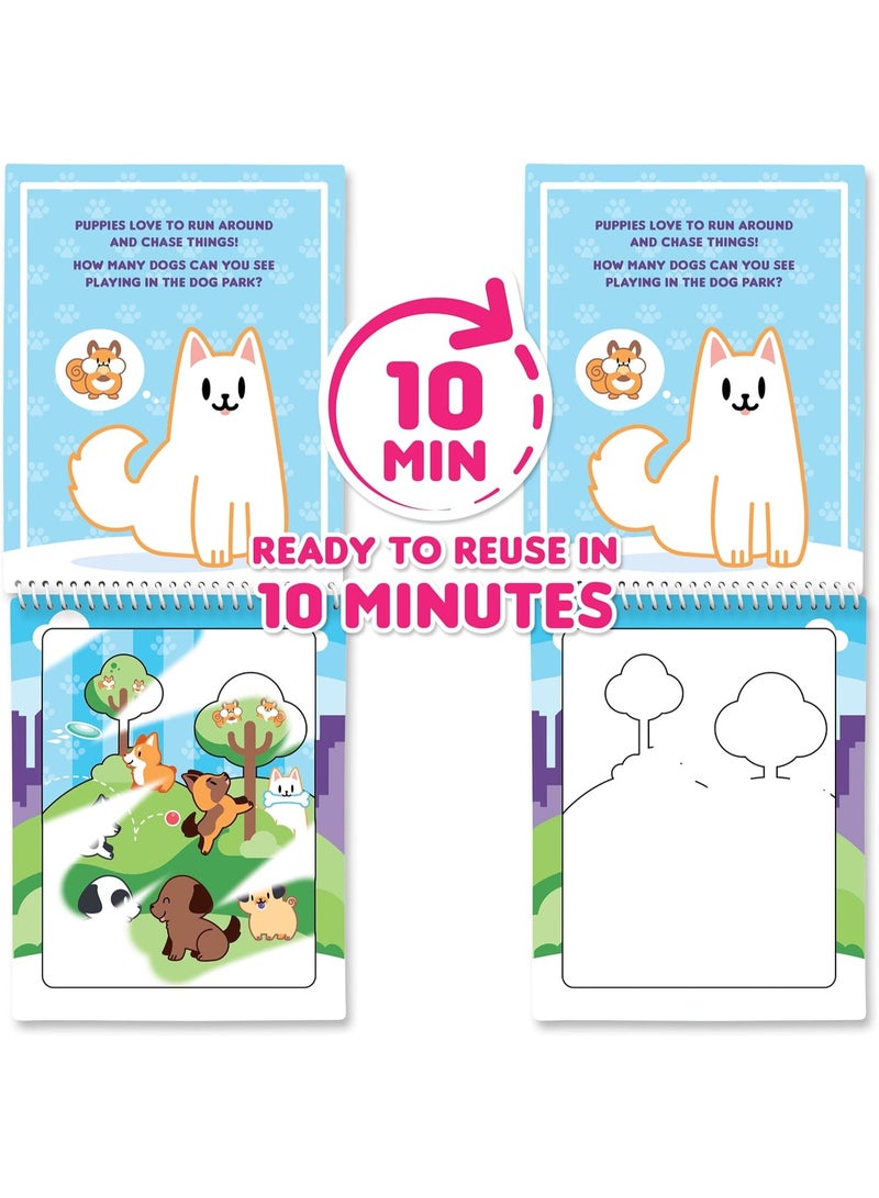 Scentco Water Magic - Patented Gourmet Scented Reusable Water Reveal Activity Books - No Mess, All Fun by Scentco (Unicorn and Pet Paradise) - Image 3