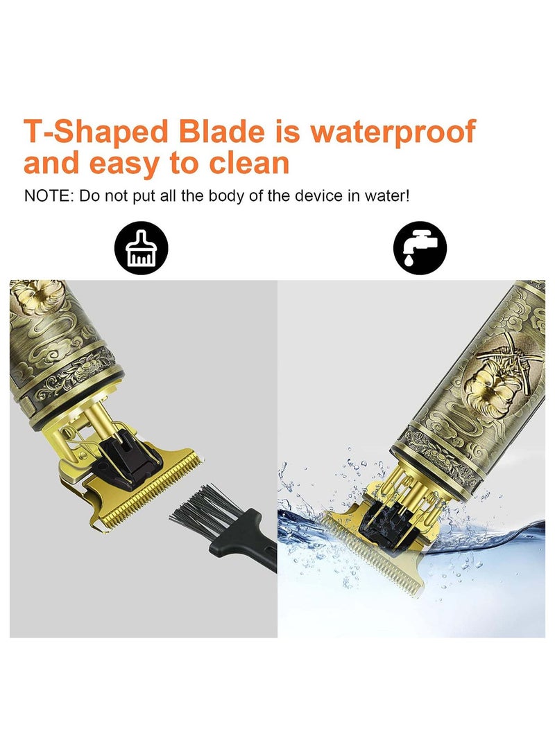 ياكد ماكينة حلاقة شعر كهربائية للرجال بدون سلك مع شاشة LCD ماكينة حلاقة دقيقة من التيتانيوم الحادة للرجال من النوع C ماكينة حلاقة شعر قابلة لإعادة الشحن للرجال لقص الشعر للعائلات والحانات - Image 2