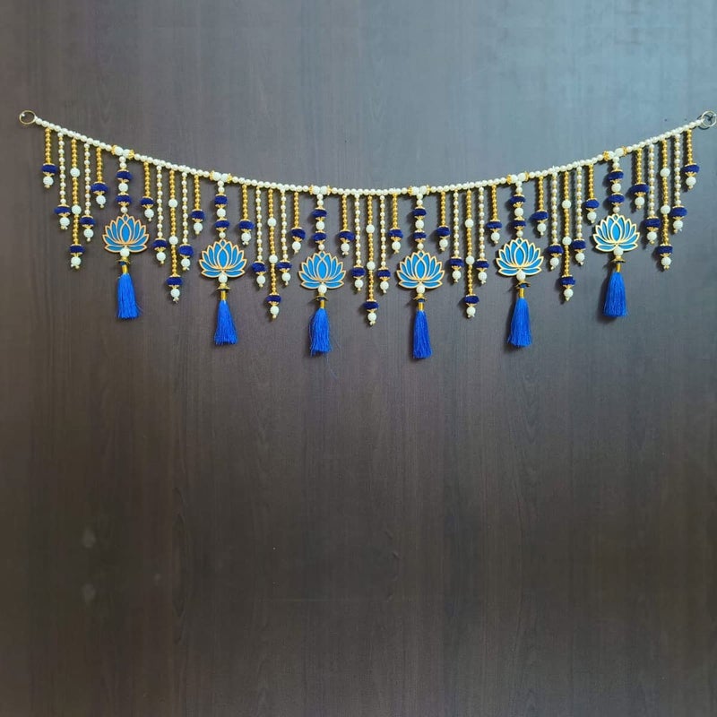 MYGIFTYSHOP MYGIFTYSHOP Handmade Door Hanging Toran Lotus Style Bandarwal TL08 Diwali New Year Inauguration Wedding Festival Home Decor Pooja 40 Inch X 8 Inch - Image 1