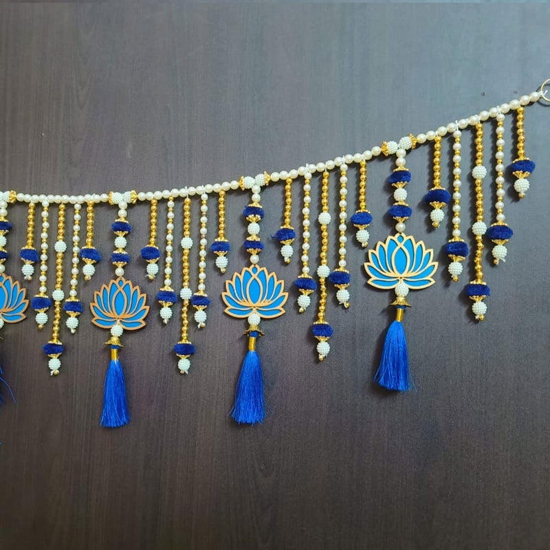 MYGIFTYSHOP MYGIFTYSHOP Handmade Door Hanging Toran Lotus Style Bandarwal TL08 Diwali New Year Inauguration Wedding Festival Home Decor Pooja 40 Inch X 8 Inch - Image 2