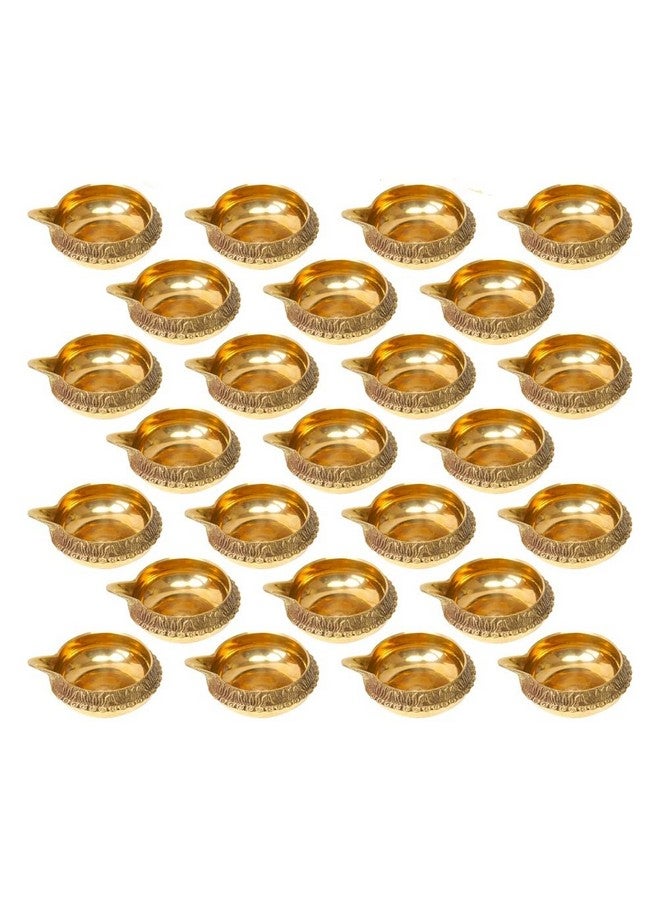 Dokchan Brass Kuber Diyas Oil Lamps for Puja Room Decoration and Diwali Festival (Size 1.5 Inch | Pack 25) - Image 1