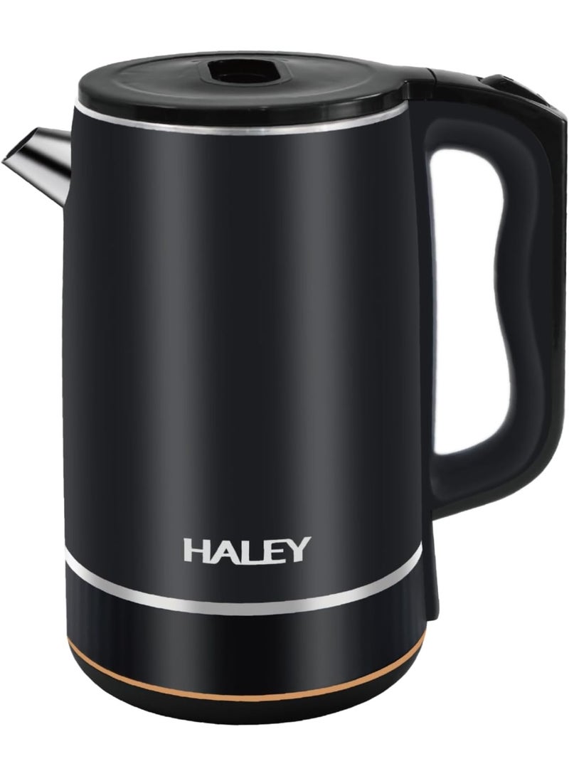 Haley غلاية كهربائية هالي 2-3 لتر، 2000 وات، هيكل داخلي من الفولاذ المقاوم للصدأ 304، غلاية ماء ساخن (3 لتر) - Image 1