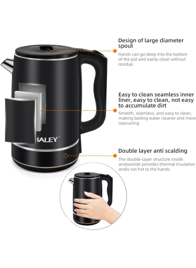 Haley غلاية كهربائية هالي 2-3 لتر، 2000 وات، هيكل داخلي من الفولاذ المقاوم للصدأ 304، غلاية ماء ساخن (3 لتر) - Image 4