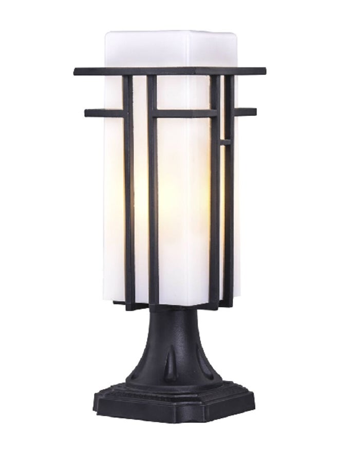 Micasa Decorative Contemporary Ambience Enhancing Outdoor Post Light Black and White Small Z1069-S 