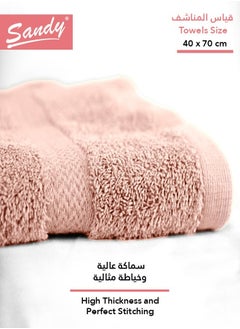 Sandy Sandy 100% Cotton Luxury Bath Towel for Face, Ideal for Daily Use, Quick Dry, High Absorbent and Super Soft 70x40 cm, Cantaloupe  - Image 3