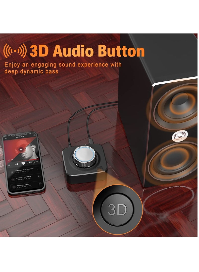 KASTWAVE Bluetooth Audio Receiver, Stereo Wireless Audio Adapter for Stereo Receiver with 3.5mm RCA TF Card Playback 3D Bass Mode for Home Music Streaming Stereo System  - Image 5