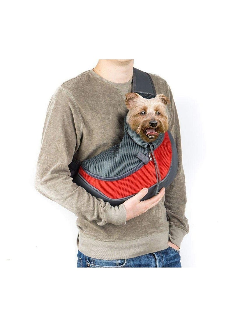 Portable Pet Dog Cat Puppy Shoulder Bag Travel Carrier Shoulder Bag Breathable Mesh Transport Bag (S) - Image 1