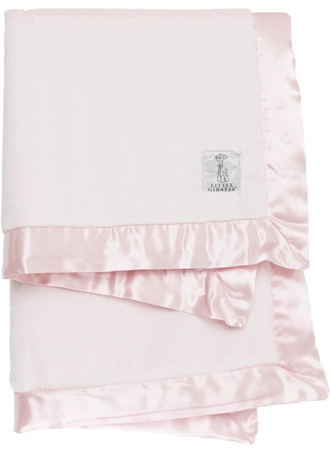 Little Giraffe Little Giraffe 74 x 89cm Luxe Baby Blanket (Pink)  - Image 1