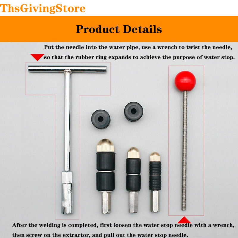 Aevrry Universal Hot-Melt Water Stop Pin, Copper Pipe Water Stopper Tool Water Stop Needle for Plugging Water Repair Plumbing (1 Set) - Image 2