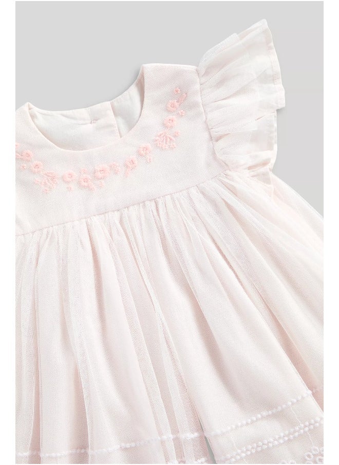mothercare - Pink Occasion Dress and Knickers - Image 1