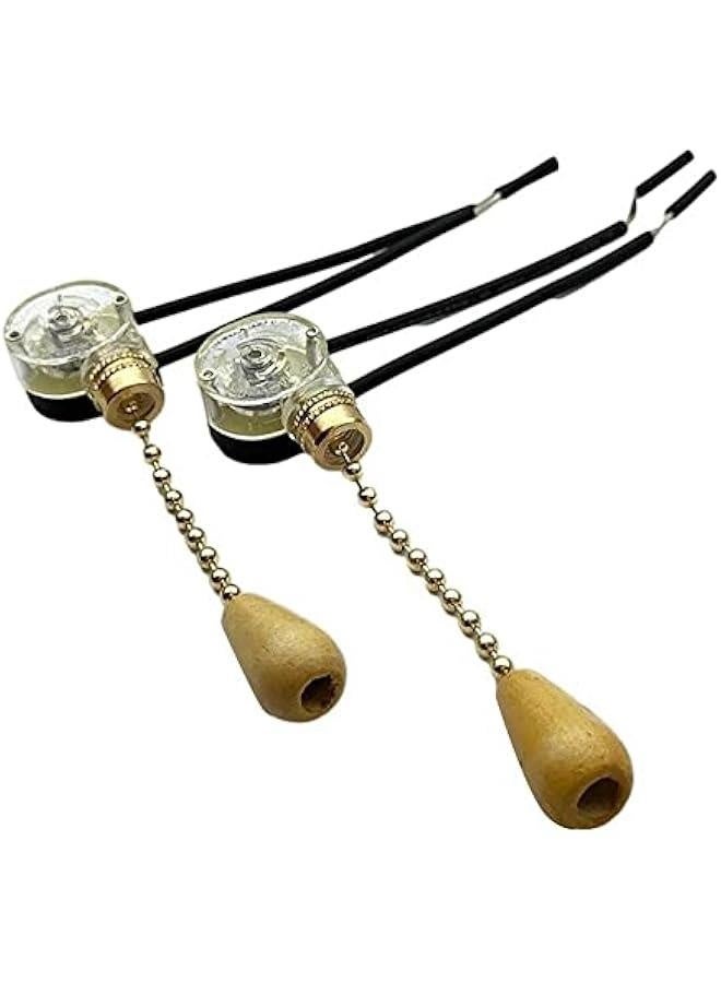 4 قطع مفتاح مروحة السقف مفتاح تشغيل وإيقاف أضواء الجدار مفتاح سلسلة السحب التحكم بديل تشغيل وإيقاف مع سلسلة سحب 3A/220V-250V مفتاح سلك - Image 3