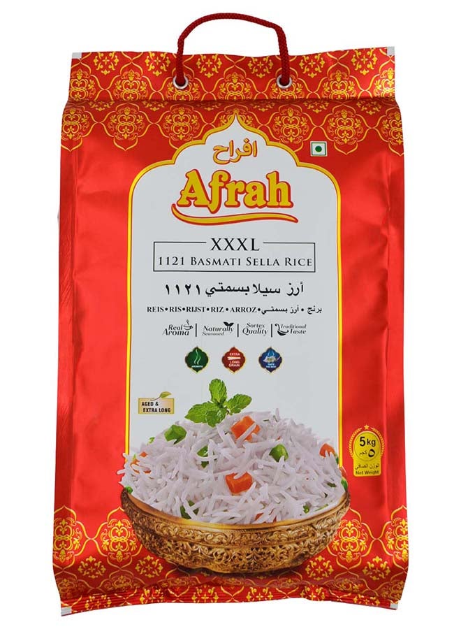 Afrah 1121 Extra Long Grain Premium Quality Basmati Sella Rice XXXL- 5kg