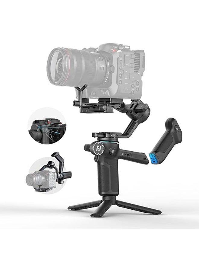 FeiyuTech SCORP 3 Camera Gimbal Stabilizer – 7.72lbs Payload, Detachable Handle, Built-in AI Tracking, Professional Handheld Gimbal for Sony/Canon/Nikon/Fujifilm/Panasonic, Native Vertical Shooting - Image 1