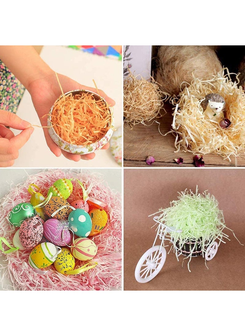 Generic DeUltimate Pack of 400 Gram Multicolor Grass Shredded Tissue Paper Easter Basket Hamper Filling Gift Packagingwrapping Basket Filling for Occasional Decoration Filling Needs  - Image 5