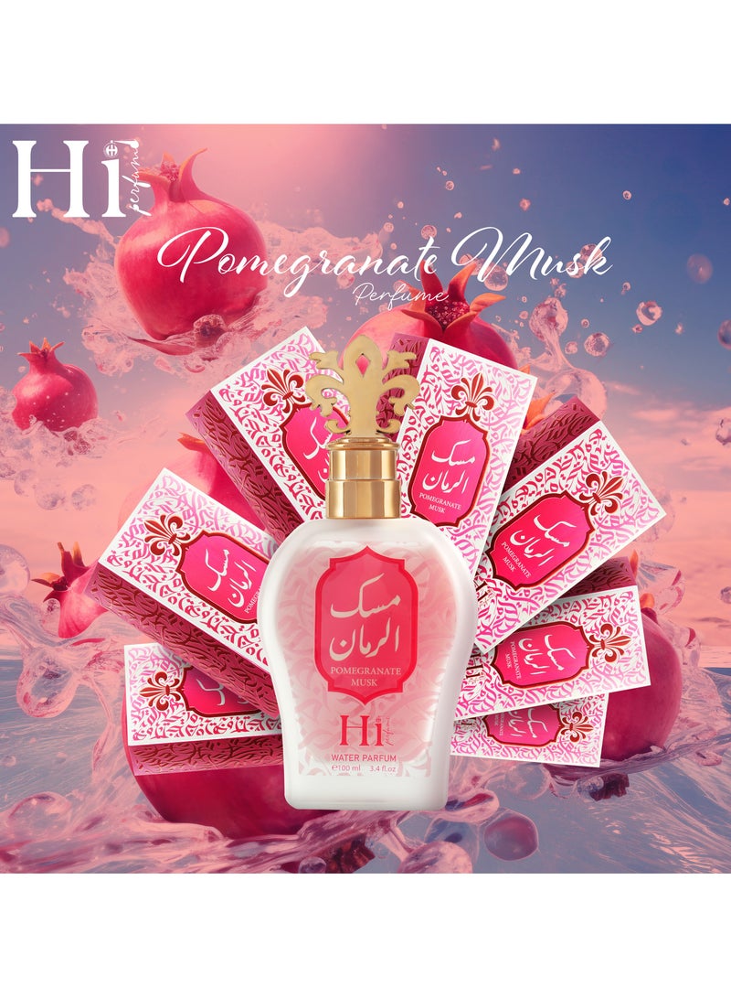 Hi Perfume Pomegranate Musk Water Perfume for Unisex 100ml - Image 4