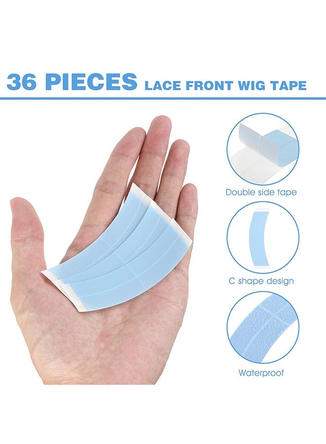 Depend Lace Front Wig Tape, 36 Pieces Waterproof Strong Adhesive Double Sided Lace Wigs Tape C-Shaped Hair Wig Tape For Wigs Toupees Hair Pieces And Hair Extension - Image 4