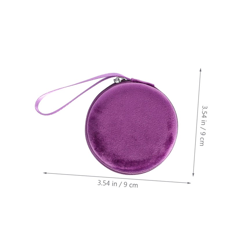 Portable Purple Shockproof Bottle Pouch Travel Organizer Case 9x9cm - Image 3
