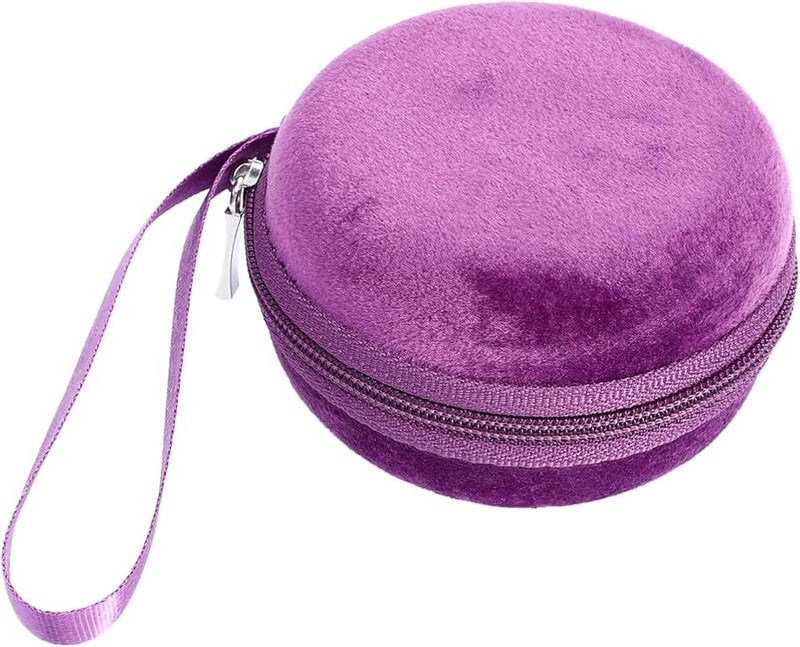 Portable Purple Shockproof Bottle Pouch Travel Organizer Case 9x9cm - Image 1
