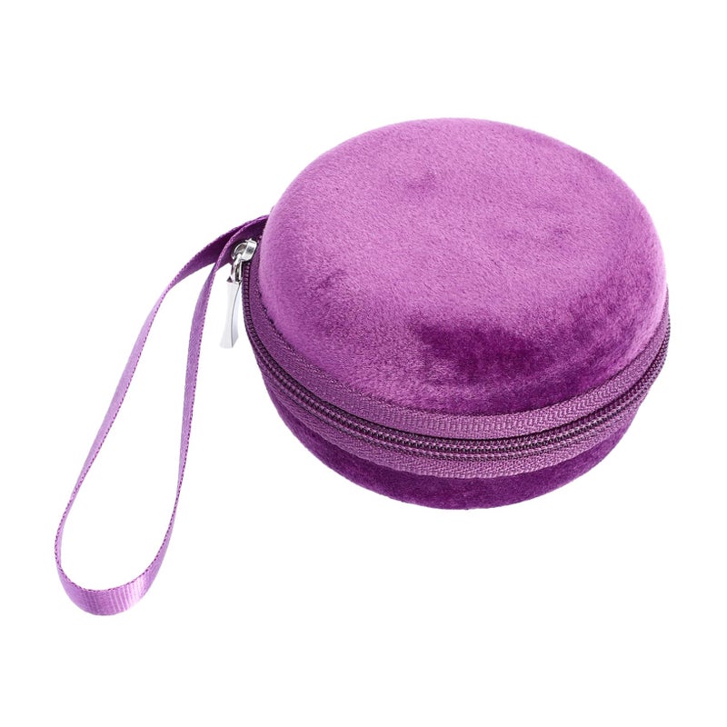 Portable Purple Shockproof Bottle Pouch Travel Organizer Case 9x9cm - Image 2