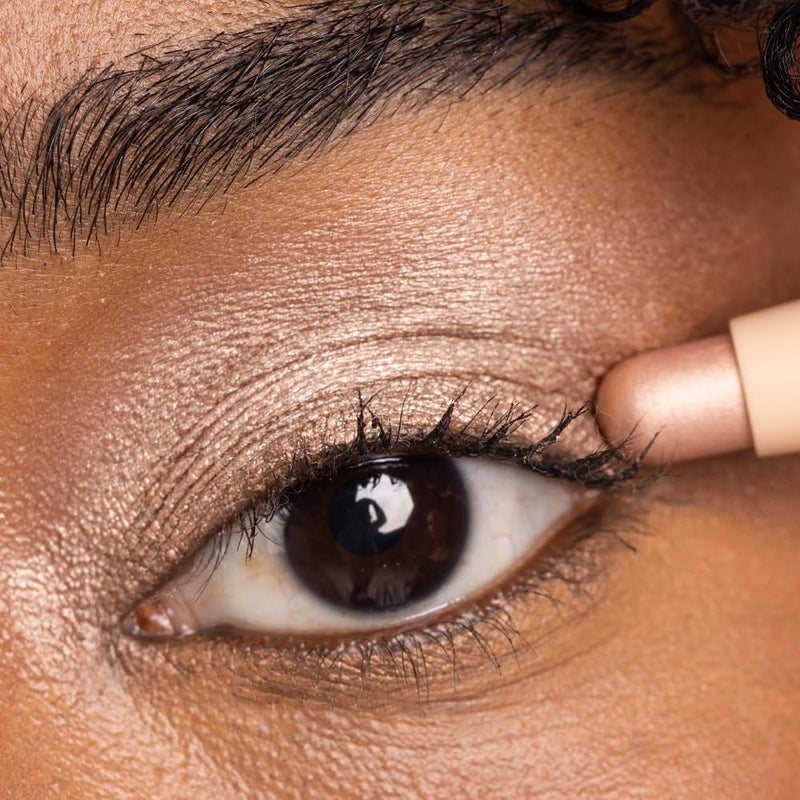 Palladio Waterproof Eyeshadow Stick with Blending Sponge, Long Lasting & Effortless Application, Smudge Free & Crease Proof Formula, Matte & Shimmer Shades, Buildable Eye Shadow (Champagne Shimmer) - Image 3