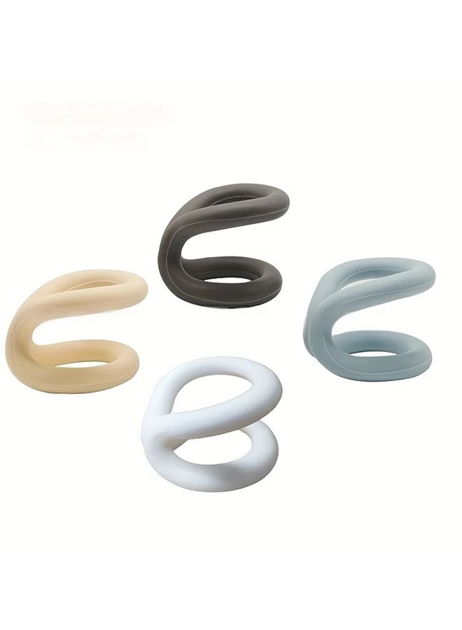 Mint Green Creative Knot Toothbrush Holder And Toothpaste Rack No Drill Adhesive Bathroom Organizer - Image 5