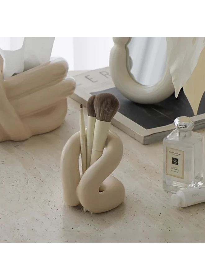 Mint Green Creative Knot Toothbrush Holder And Toothpaste Rack No Drill Adhesive Bathroom Organizer - Image 1
