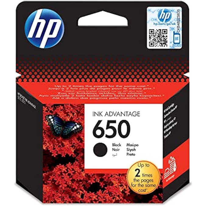 HEWLETT PACKARD CARTRIDGE INK 650 BLACK, COMPATIBLE FOR 251DW, 276DW, 8600, 8100 E, 1015, 1515, 2515, 2545, 2645, 3515 PRINTERS - Image 1