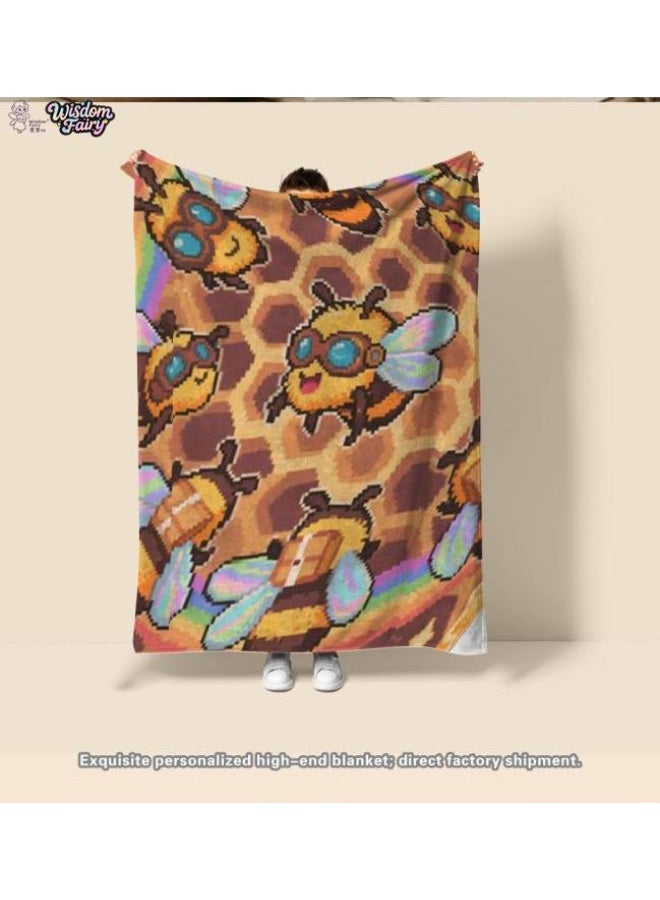 general Wisdom Fairy (latest) flannel thin blanket (warm and comfortable, suitable for sleep, game use, dust and sandproof) 150cm*200cm - 113 - Image 1