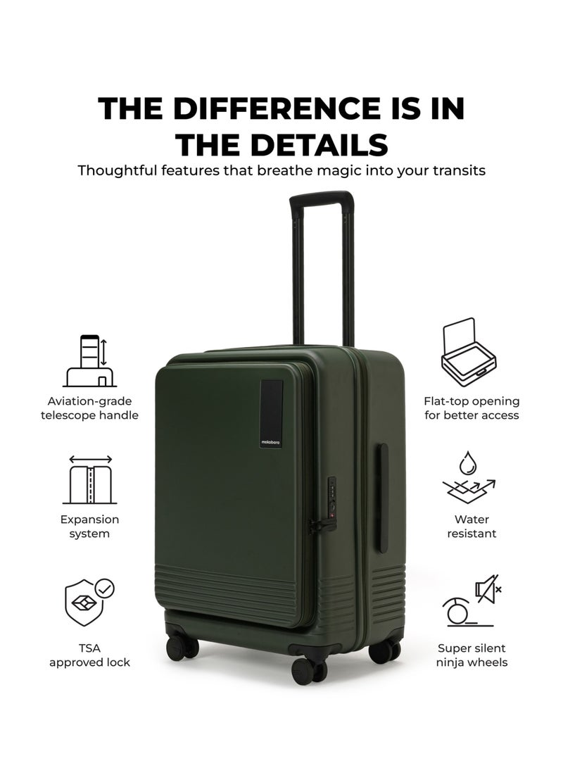 موكوبارا للتجارة ذ.م.م حقيبة سفر للتحقق من الوصول - شل بولي كربونات ماكرولون ألماني | أخضر عشبي، أخضر - Image 3