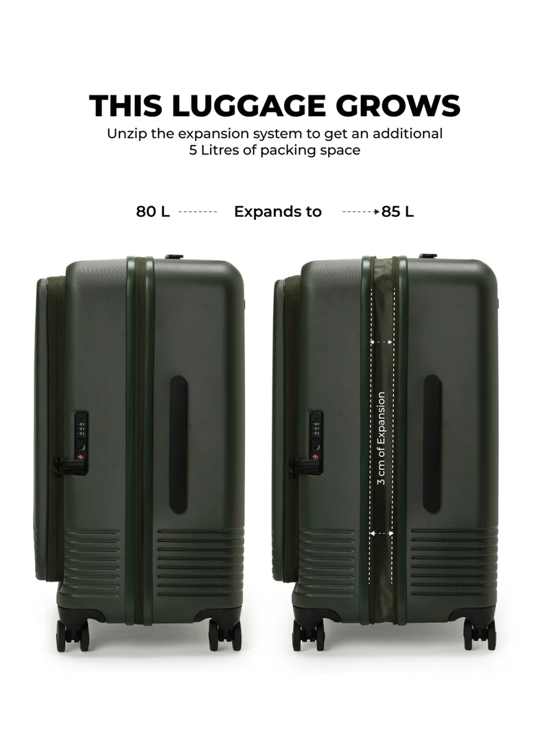 موكوبارا للتجارة ذ.م.م حقيبة سفر للتحقق من الوصول - شل بولي كربونات ماكرولون ألماني | أخضر عشبي، أخضر