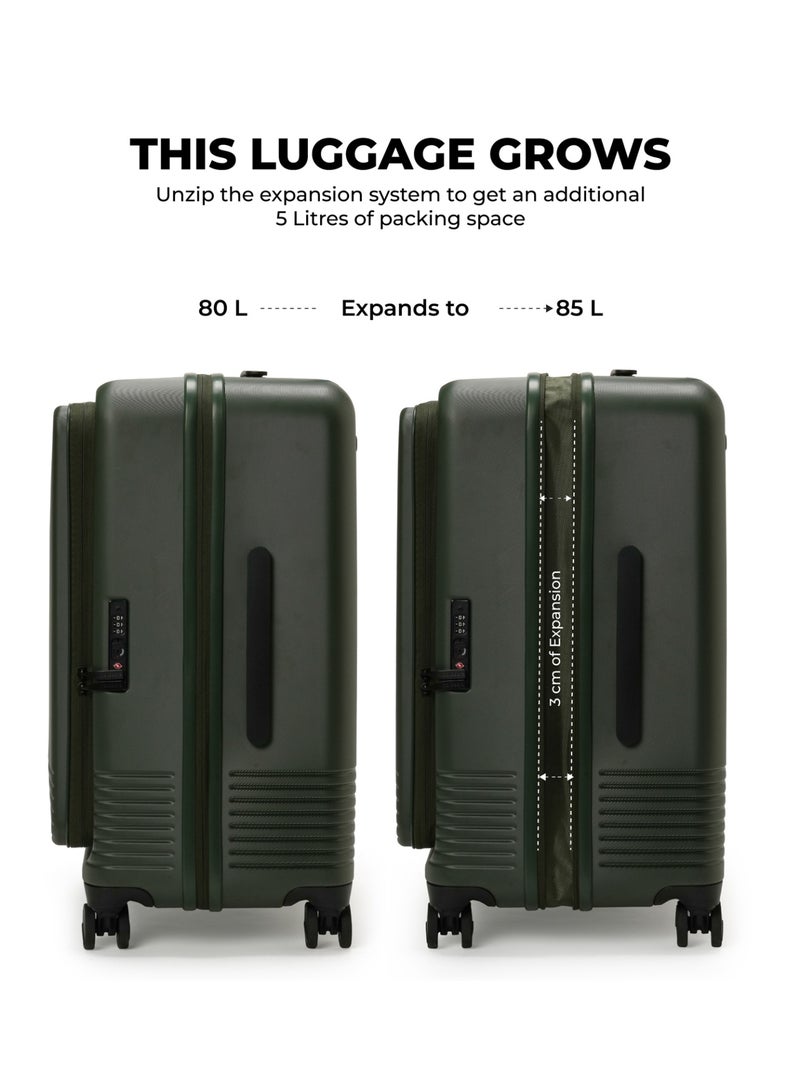 موكوبارا للتجارة ذ.م.م حقيبة سفر للتحقق من الوصول - شل بولي كربونات ماكرولون ألماني | أخضر عشبي، أخضر - Image 2