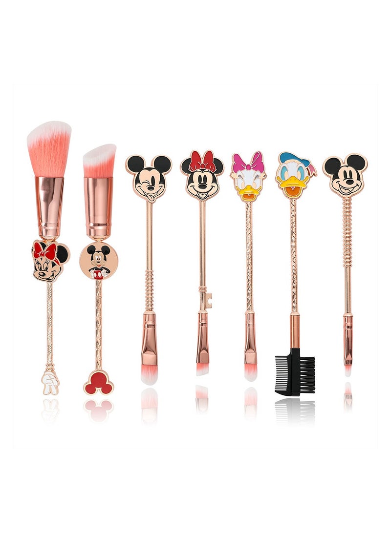 general Makeup Brush Set, Anime Mickey Mouse Makeup Brush Set Series, Stitch Items for Girls Women - 6 Piece Set - Image 1