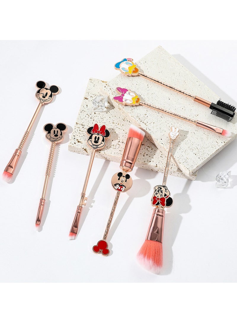 general Makeup Brush Set, Anime Mickey Mouse Makeup Brush Set Series, Stitch Items for Girls Women - 6 Piece Set - Image 5