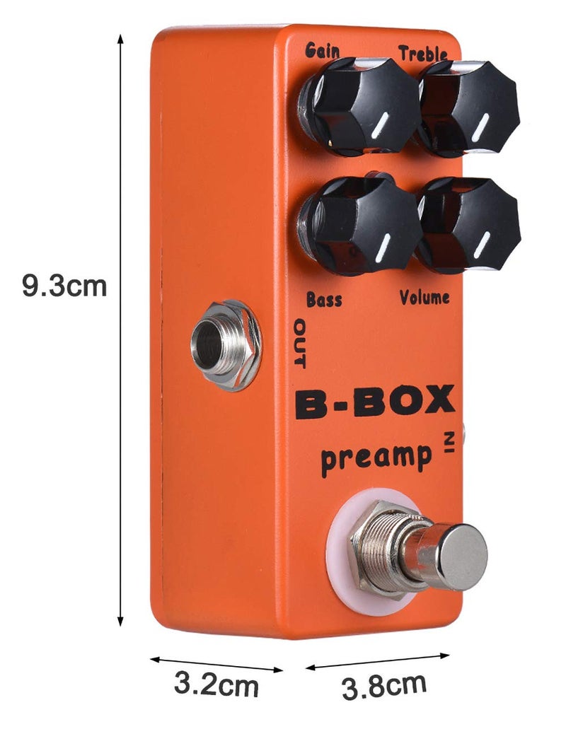 MOSKYAudio YMUZE Moskyaudio Mini B-Box Preamp Pedal Electric Guitar Effect with Overdrive Function - Image 3