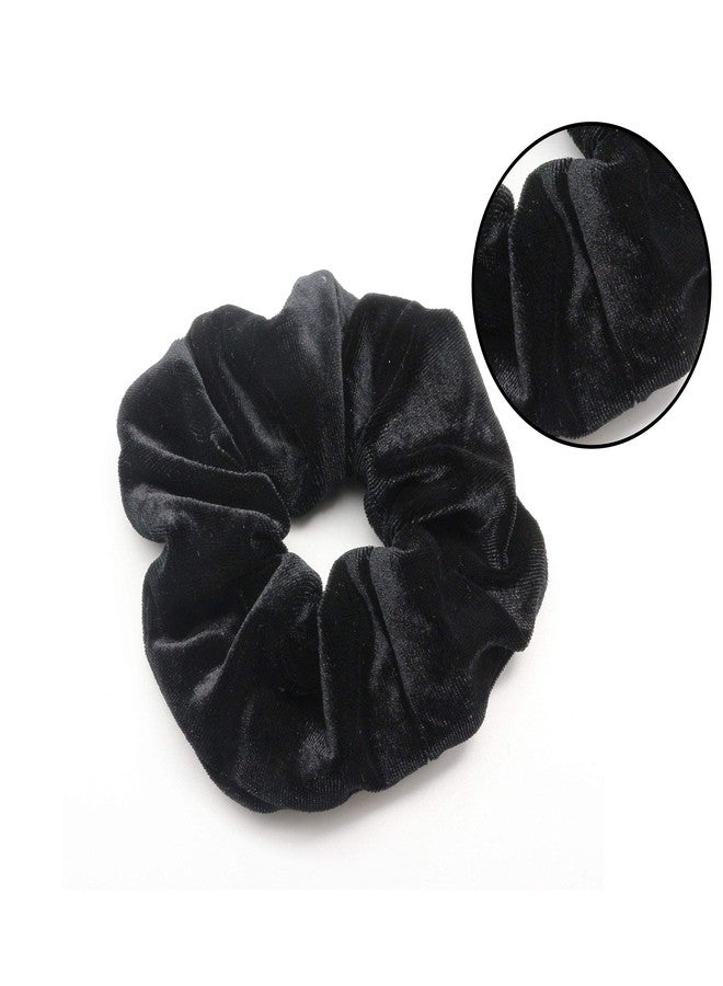 دوفاش مجموعة دوفاش المكونة من 3 قطع من ربطات الشعر المخملية الرائعة غير المرئية، بألوان متنوعة مع حقيبة أنيقة للفتيات والسيدات (أسود + بني + أشقر) - Image 4